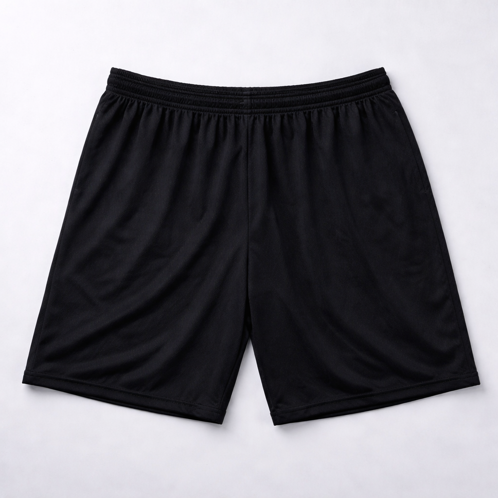 Men’s Black Graphic Athletic Shorts