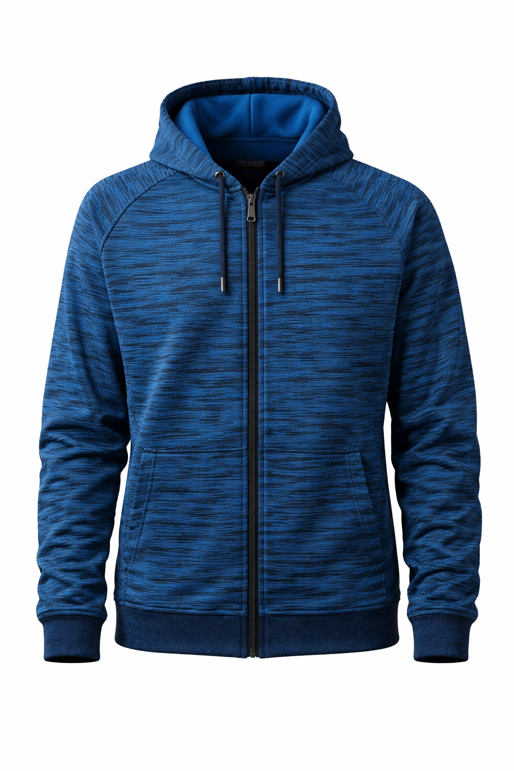 Men’s Heathered Blue Zip-Up Hoodie
