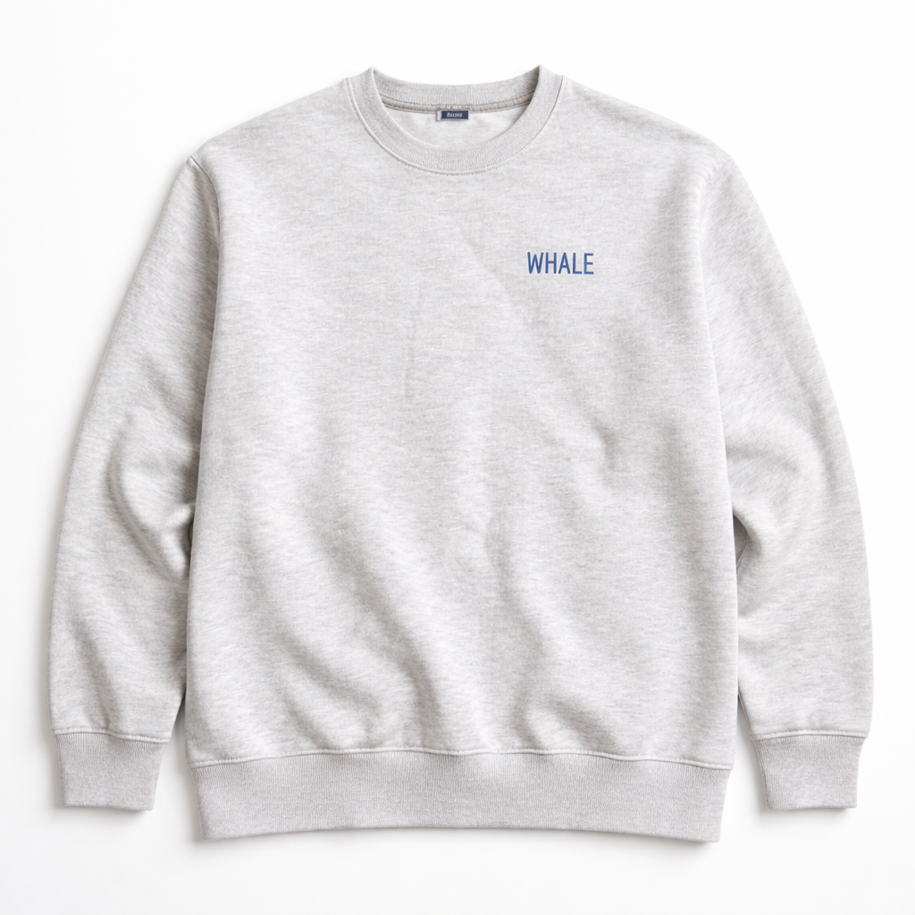 Men’s “It Comes in Waves” Whale Graphic Crewneck Sweatshirt